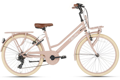 Liberty D7 Meisjesfiets 24 inch - 7 Versnellingen - Zalm