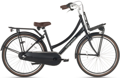 Cargo Meisjesfiets 24 inch - 3 Versnellingen - Mat-Zwart