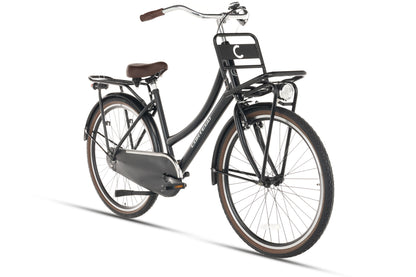 Cargo Meisjesfiets 26 inch - Mat-Zwart