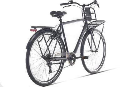 Premium D7 Plus Herenfiets 7 Versnellingen Mat-Zwart
