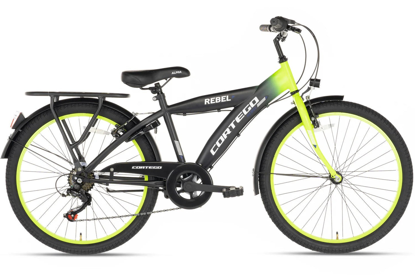 Rebel Jongensfiets 26 Inch Lime - 6 Versnellingen
