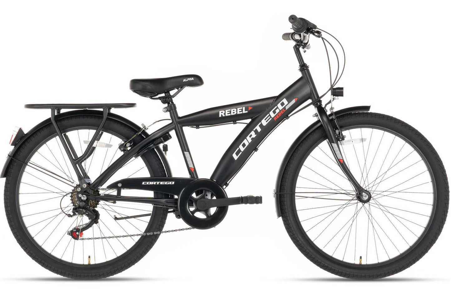Rebel Jongensfiets 22 Inch Zwart - 6 Versnellingen