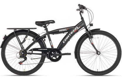 Rebel Jongensfiets 22 Inch Zwart - 6 Versnellingen