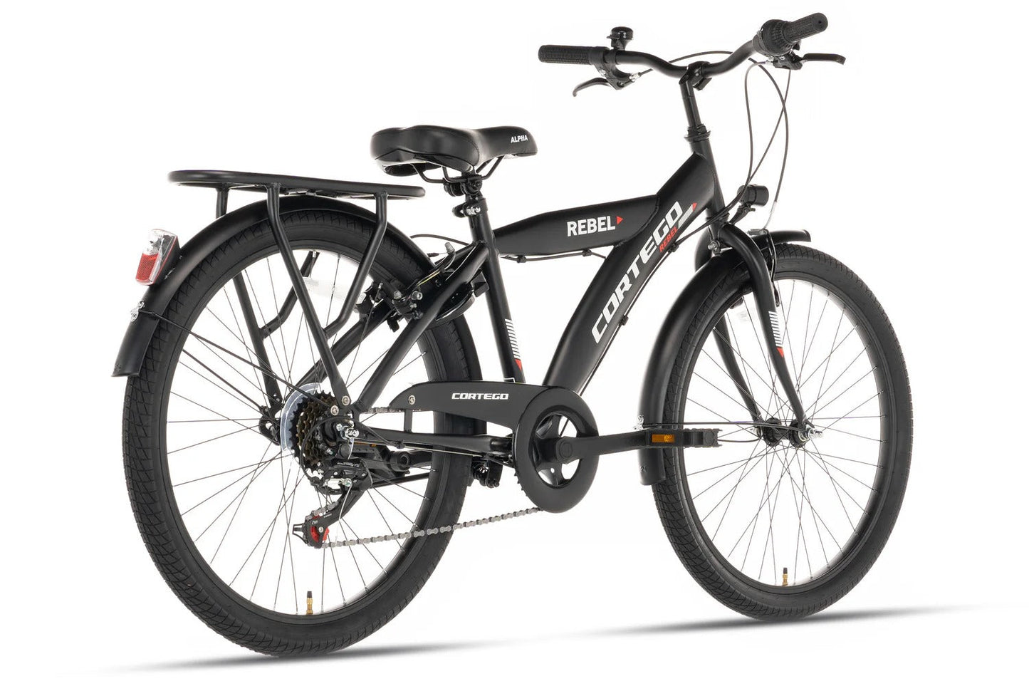 Rebel Jongensfiets 22 Inch Zwart - 6 Versnellingen