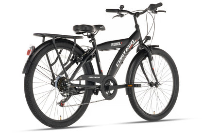 Rebel Jongensfiets 22 Inch Zwart - 6 Versnellingen