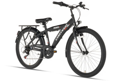 Rebel Jongensfiets 22 Inch Zwart - 6 Versnellingen