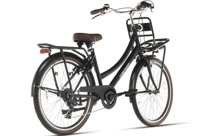 Cargo Meisjesfiets 24 inch - 7 Versnellingen - Mat-Zwart