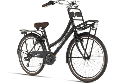 Cargo Meisjesfiets 26 inch - 7 Versnellingen - Mat-Zwart