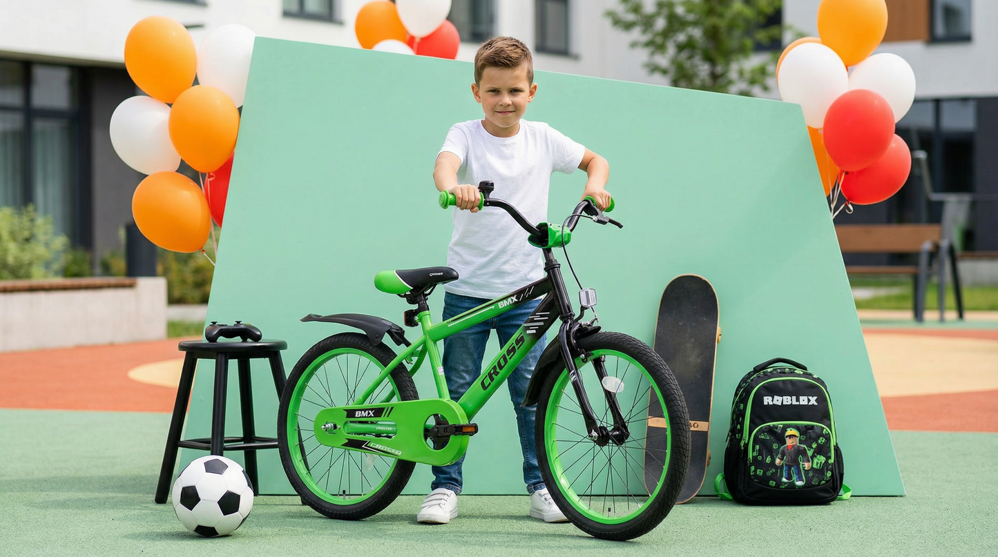 BMX Cross Jongensfiets groen 20 Inch