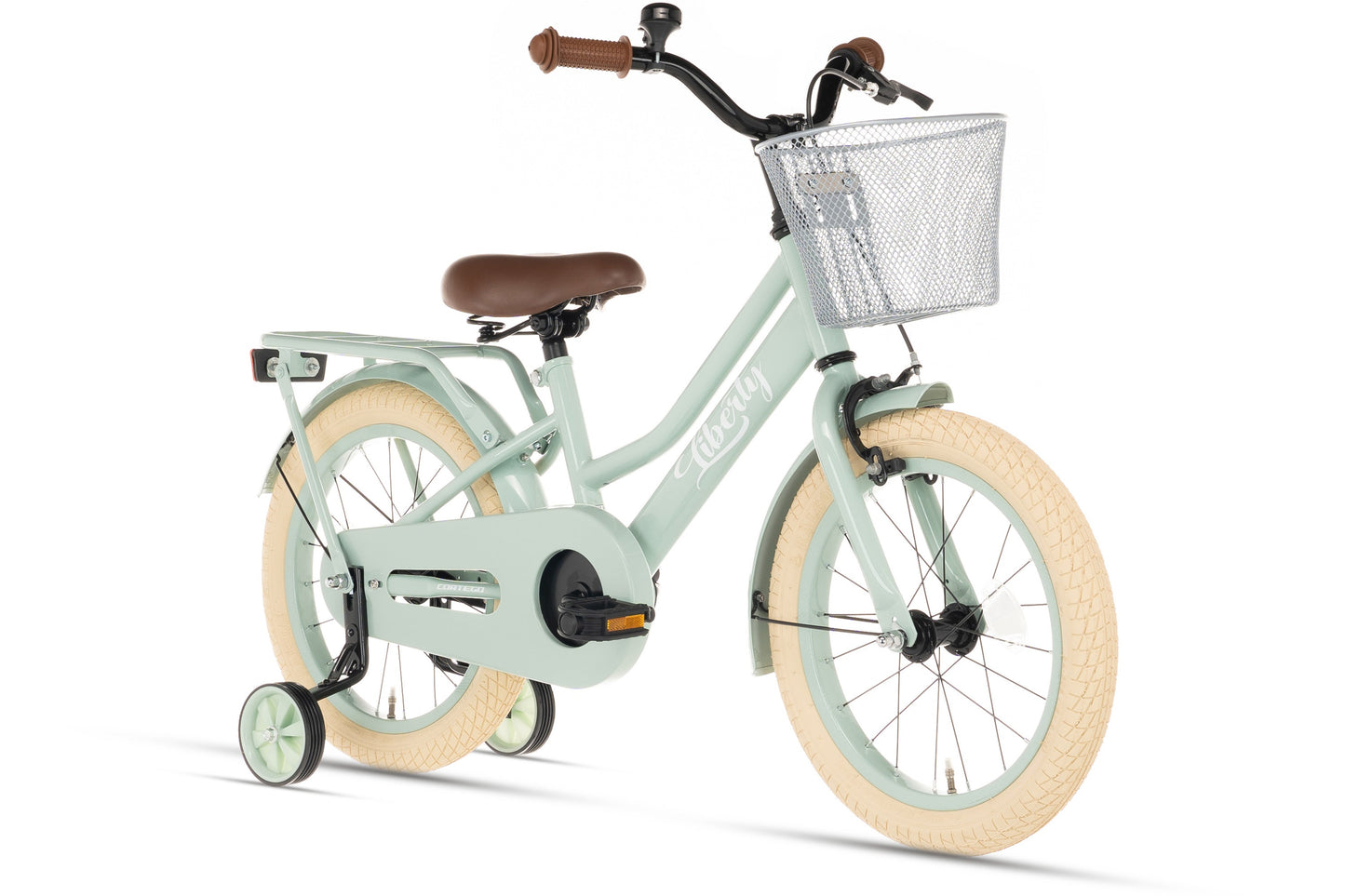 Liberty meisjesfiets Groen 12 inch + mand
