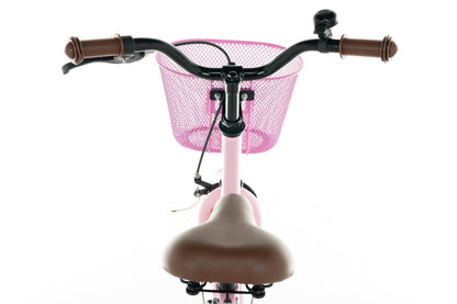Liberty meisjesfiets Roze 14 inch + mand