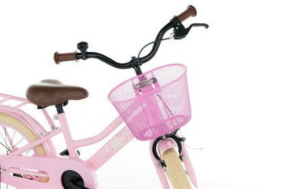 Liberty meisjesfiets Roze 14 inch + mand
