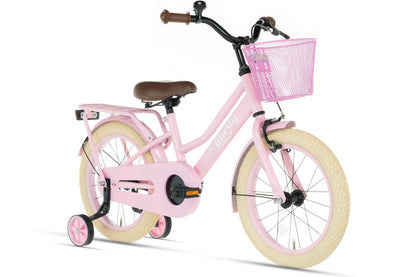 Liberty meisjesfiets Roze 16 inch + mand