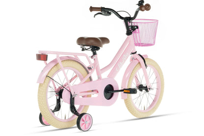 Liberty meisjesfiets Roze 16 inch + mand