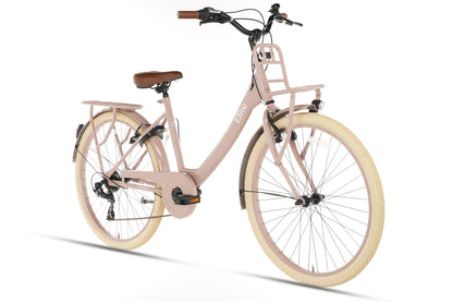 Elite Meisjesfiets 24 inch - 7 Versnellingen - Zalm