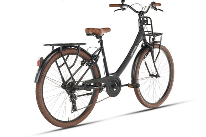 Elite Meisjesfiets 26 inch - 7 Versnellingen - Mat-Zwart