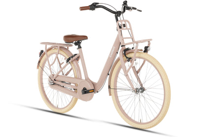 Excellent Meisjesfiets 24 inch 3 Versnellingen - Zalm