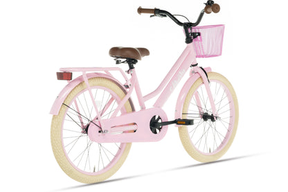 Liberty meisjesfiets Roze 20 inch + mand