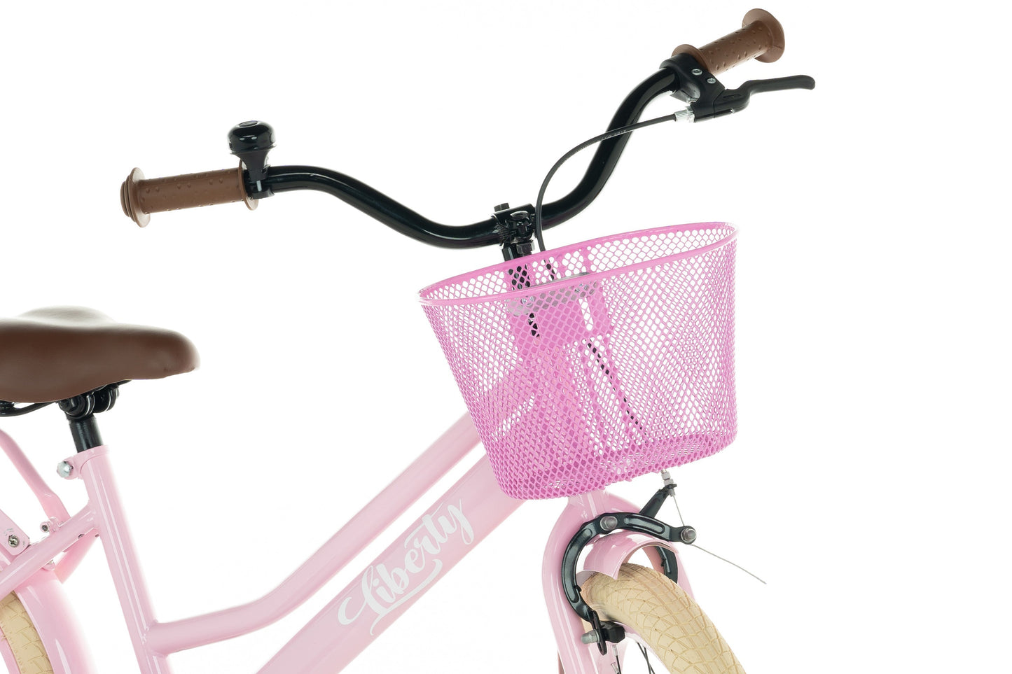 Liberty meisjesfiets Roze 20 inch + mand