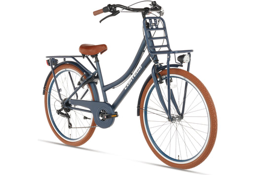 Transporter Meisjesfiets 26 inch - 7 Versnellingen - Jeans Blauw