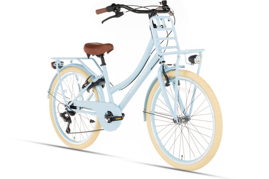 Transporter Meisjesfiets 22 inch - 7 Versnellingen - Blauw