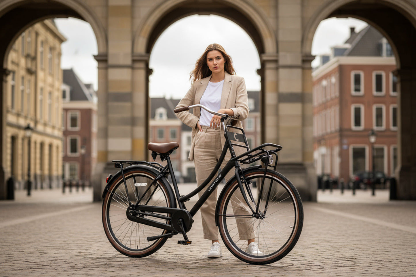 Cargo Transportfiets 28 inch Mat-zwart