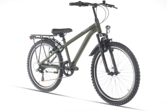Ranger Plus 7-speed Jongensfiets 24 inch Leger groen