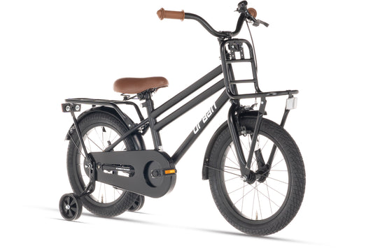 Urban Jongensfiets Mat-Zwart 16 inch