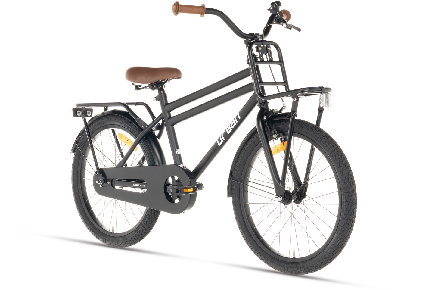 Urban Jongensfiets Mat-Zwart 18 inch