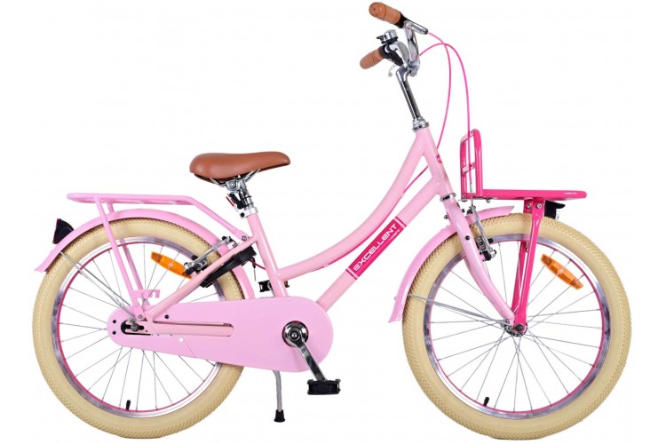 Volare Excellent Meisjesfiets Roze 20 Inch - Twee handremmen
