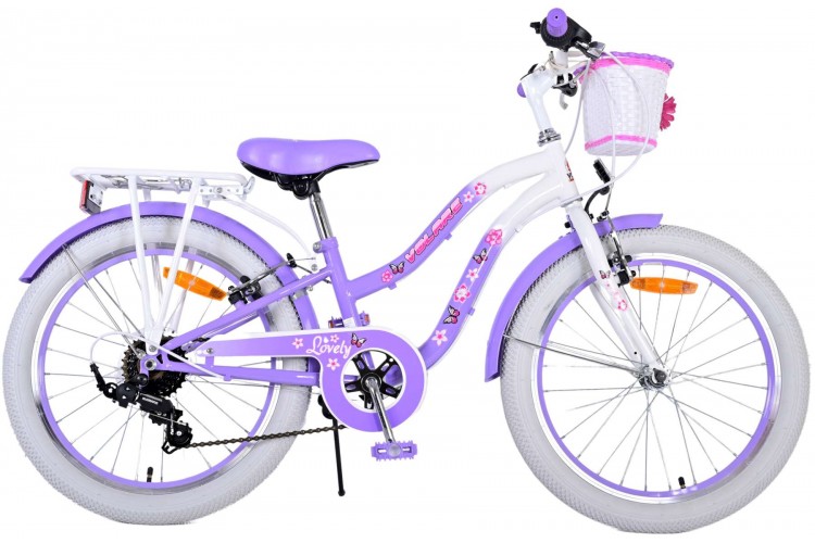 Volare Lovely Meisjesfiets Paars 20 Inch - 6 Versnellingen
