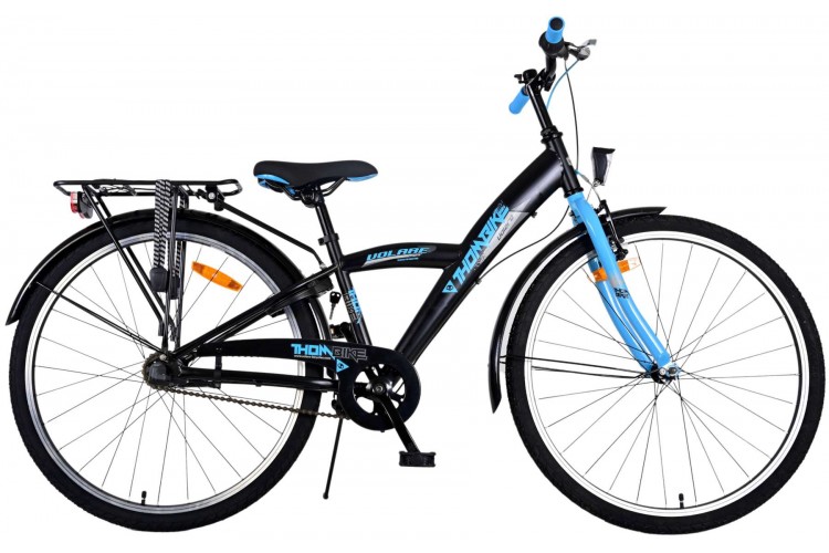 Volare Thombike Jongensfiets Zwart Blauw 26 Inch - 3 versnellingen