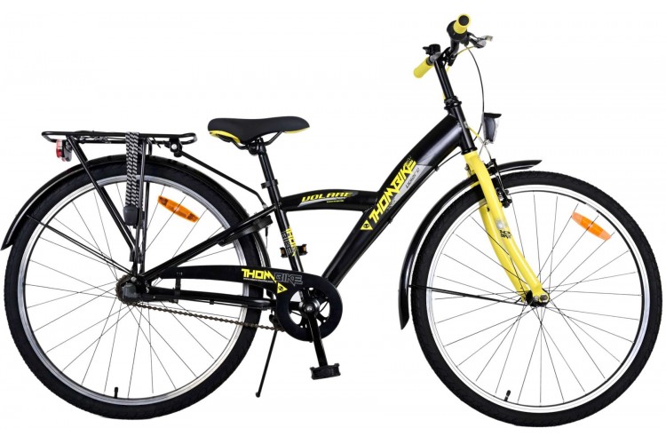 Volare Thombike Jongensfiets Zwart Geel 26 Inch - 3 versnellingen