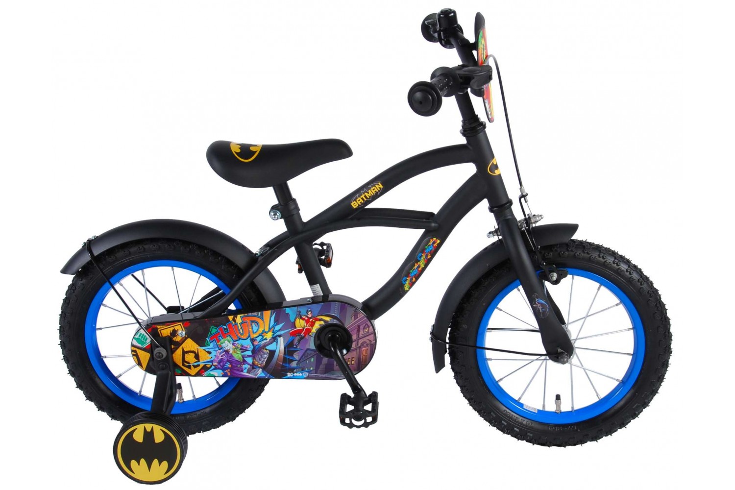 Edele Doelwit Politieagent Batman Kinder Jongensfiets Zwart 14 Inch | City-Bikes.nl