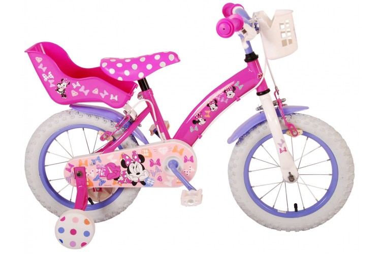 Disney Minnie Cutest Ever! Meisjesfiets 14 Inch Roze Twee Handremmen