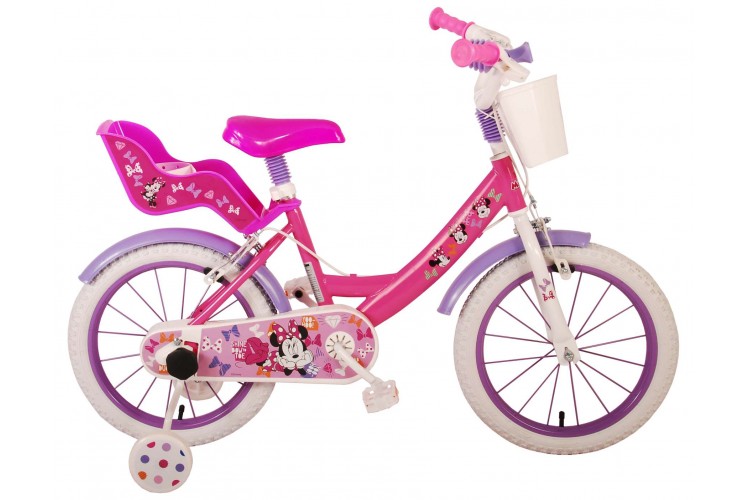 Disney Minnie Cutest Ever! Meisjesfiets 16 Inch Roze Twee Handremmen