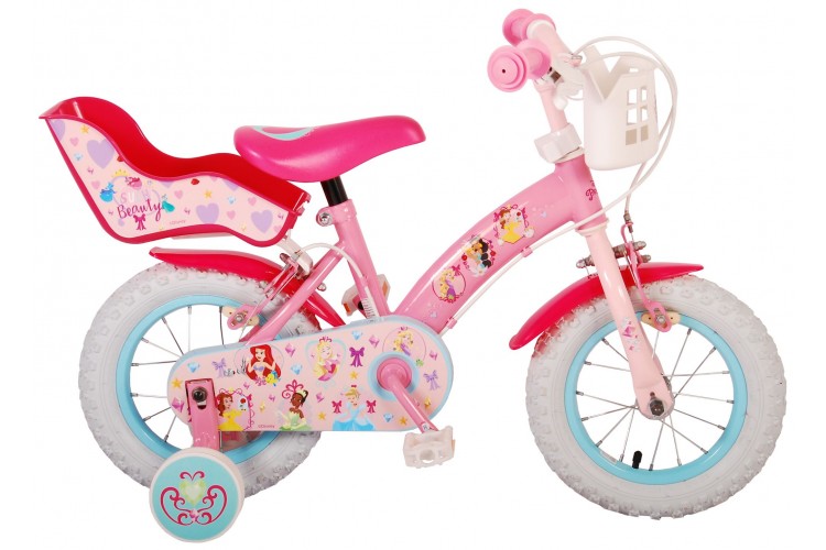 Disney Princess Meisjesfiets 12 Inch Roze Twee Handremmen