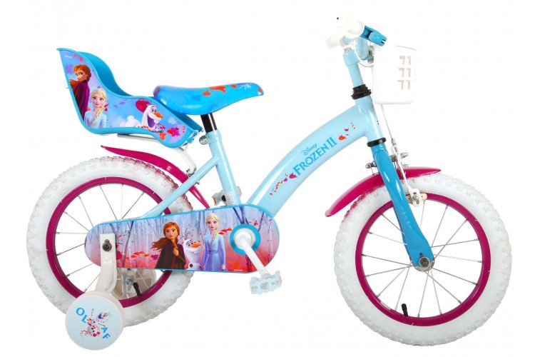 Disney Frozen 2 Meisjesfiets 14 Inch Blauw Paars