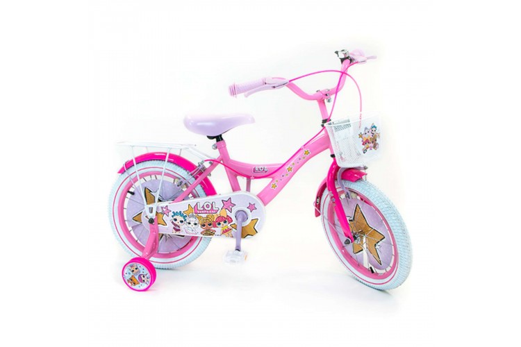 LOL Surprise Meisjesfiets 16 Inch Roze Twee Handremmen