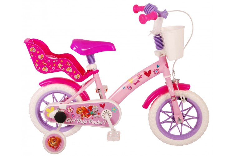 Paw Patrol Meisjesfiets 12 Inch Roze Doortrapper