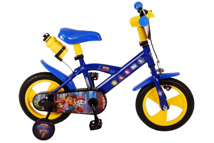 Paw Patrol Jongensfiets 12 inch Blauw Geel Doortrapper