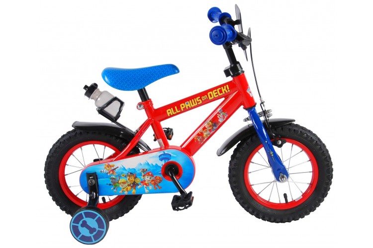 Paw Patrol Jongensfiets 12 inch Rood Blauw