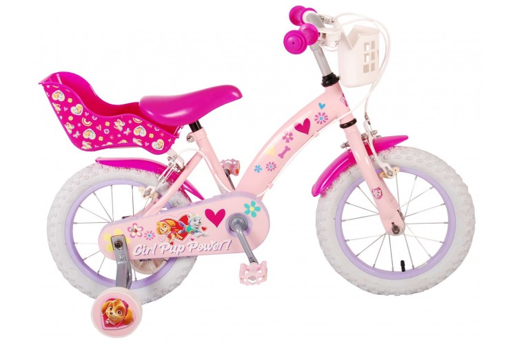 Paw Patrol Meisjesfiets 14 Inch Roze Twee Handremmen