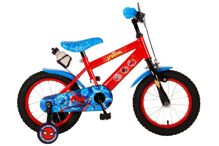 Ultimate Spider-Man Jongensfiets Rood Blauw 14 Inch