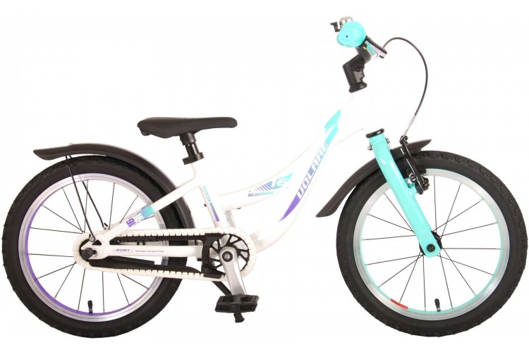 Volare Glamour Meisjesfiets 16 Inch Wit Groen