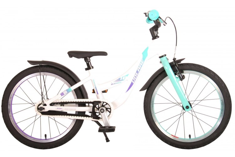 Volare Glamour Meisjesfiets 18 Inch Wit Groen