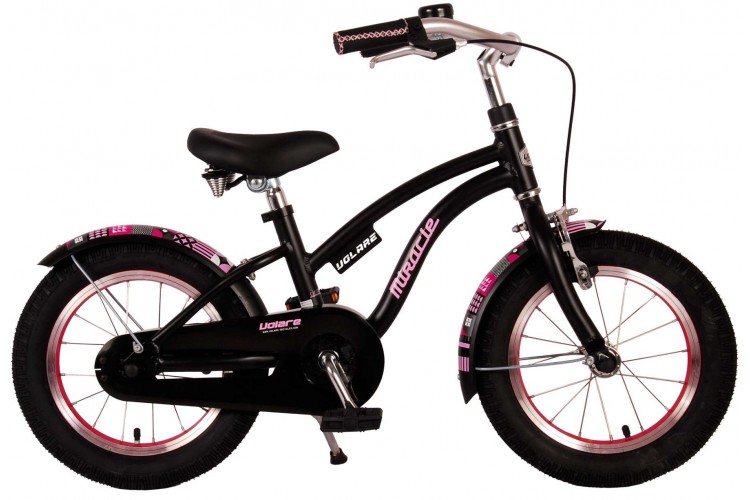 Volare Miracle Meisjesfiets 14 Inch Mat-Zwart 
