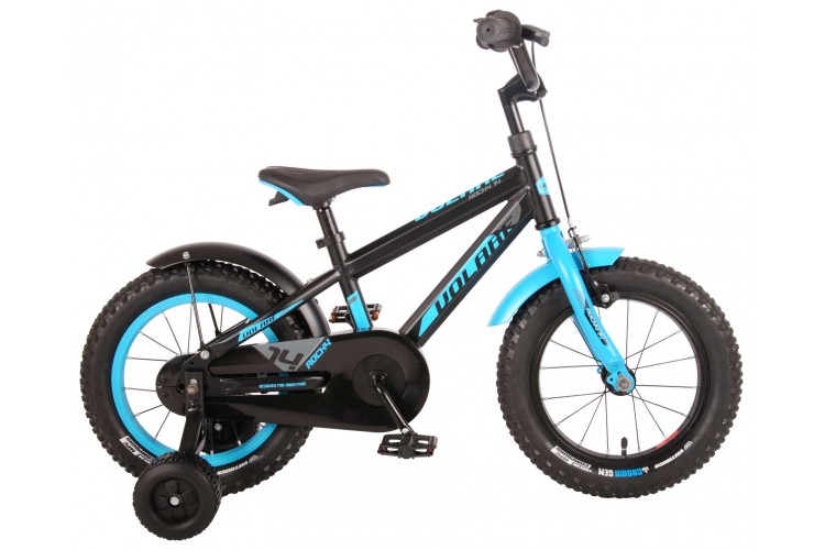 Volare Rocky Jongensfiets Zwart Blauw 14 Inch