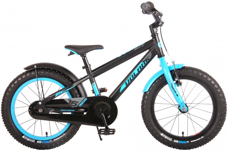 Volare Rocky Jongensfiets Zwart Blauw 16 inch