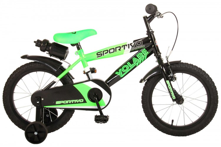 Volare Sportivo Jongensfiets Groen Zwart 16 inch